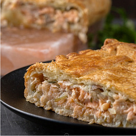 пирог с горбушей в сливочном соусе