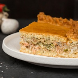 пирог с пангасиусом и кижучем